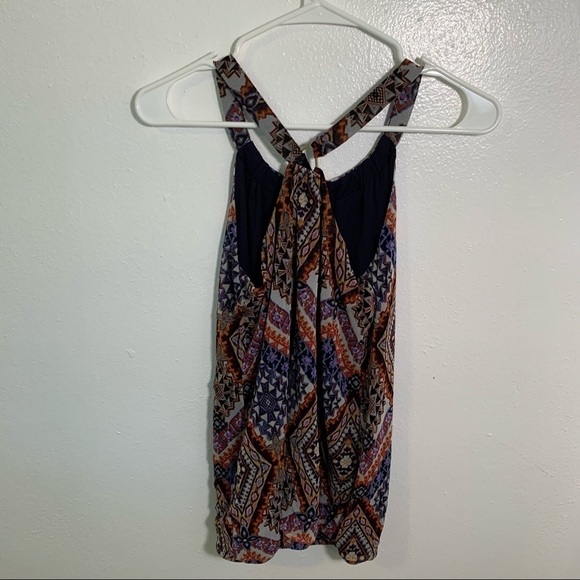 INC International Concepts Printed Keyhole Halter Top XS - Picture 7 of 10